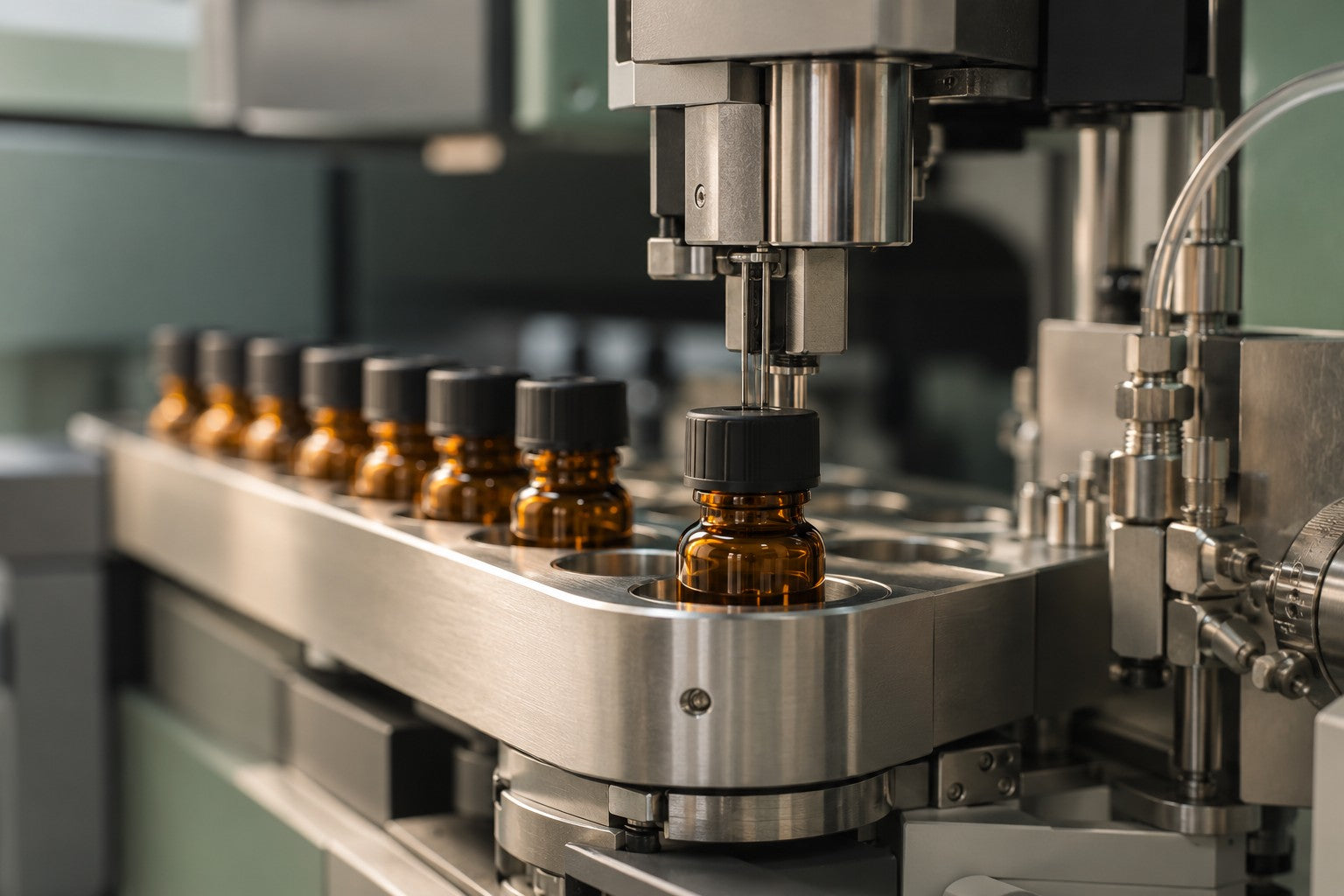 Illustrative vials and an instrument for biochemical or metabolic analysis