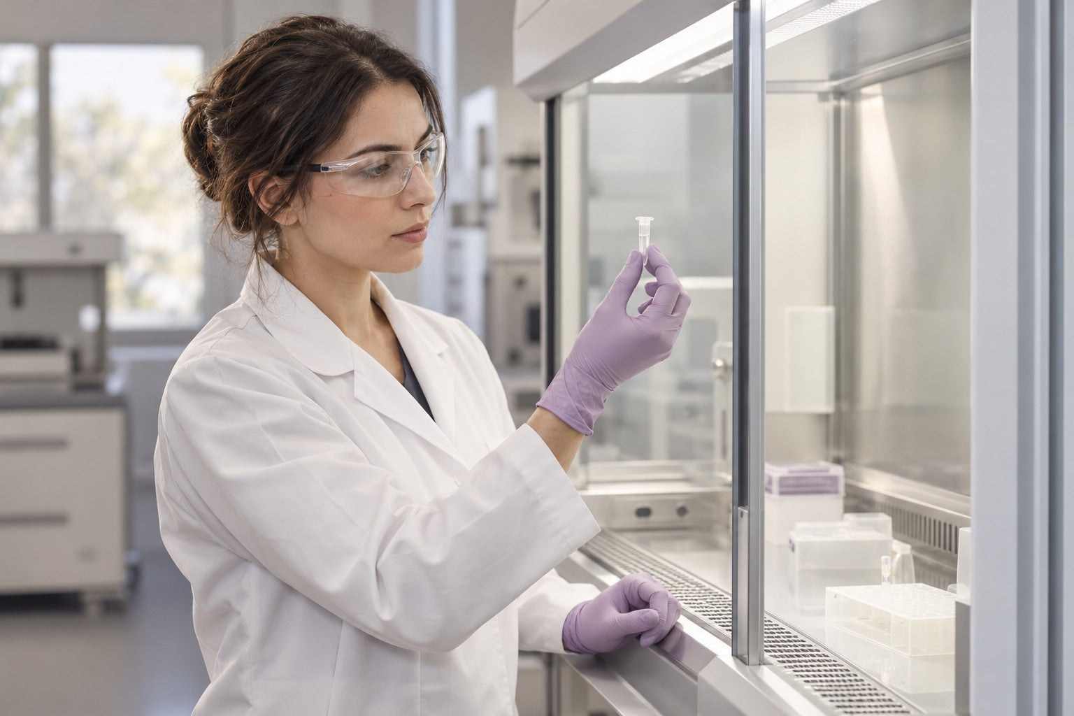 Illustrative sample preparation for molecular laboratory analysis